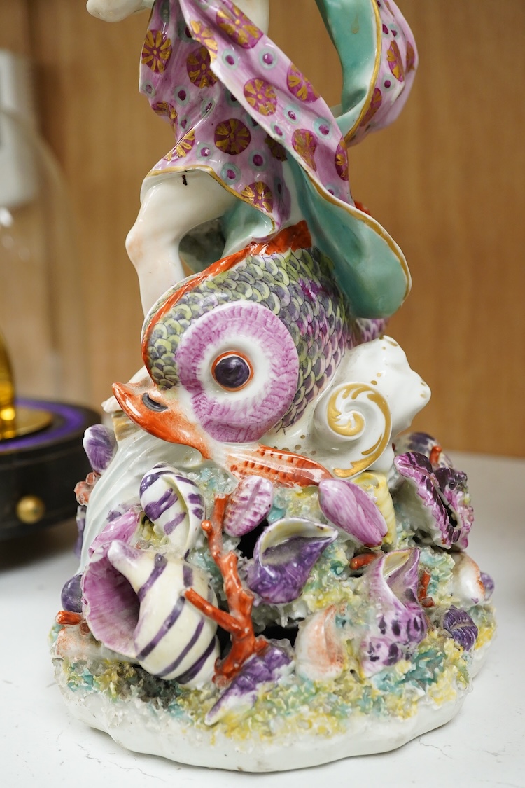 A late 18th century Derby figure of Neptune, 23cm